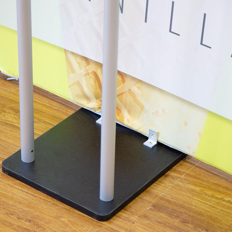 Load image into Gallery viewer, S Shaped Banner Stand With Display Shelves
