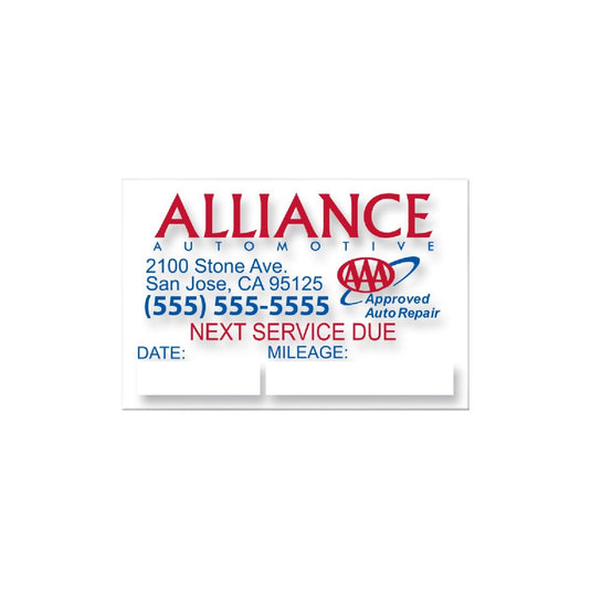 Service Reminder  Custom Printed Stickers (2.25