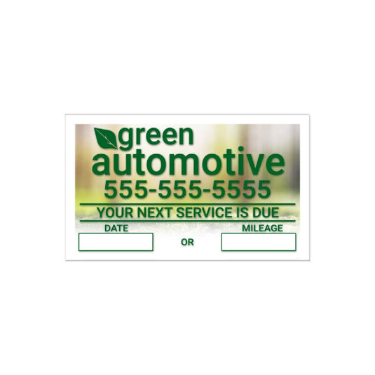 Service Reminder  Custom Printed Stickers (2.5