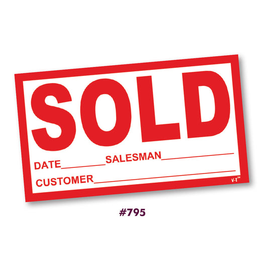 Sold Stickers - Pack of 100