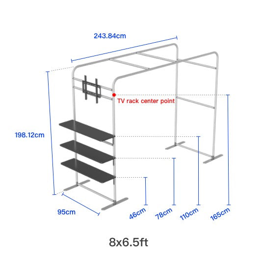 Load image into Gallery viewer, Square Arch Display Shelf &amp; TV Rack
