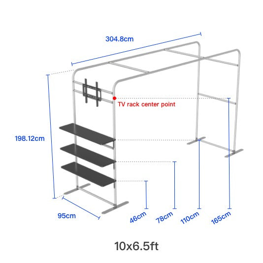 Load image into Gallery viewer, Square Arch Display Shelf &amp; TV Rack
