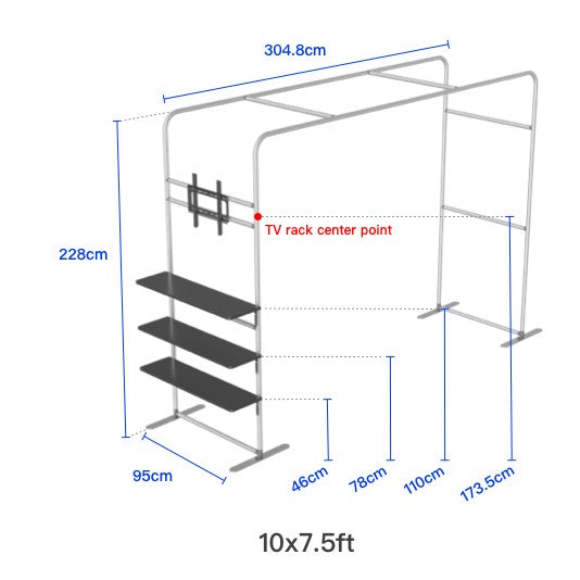 Load image into Gallery viewer, Square Arch Display Shelf &amp; TV Rack
