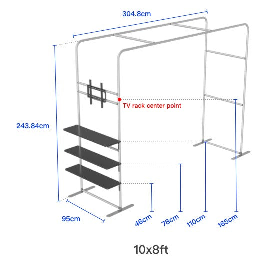 Load image into Gallery viewer, Square Arch Display Shelf &amp; TV Rack
