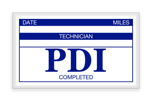 Static Cling Reminders - P.D.I. Completed - Qty: 100