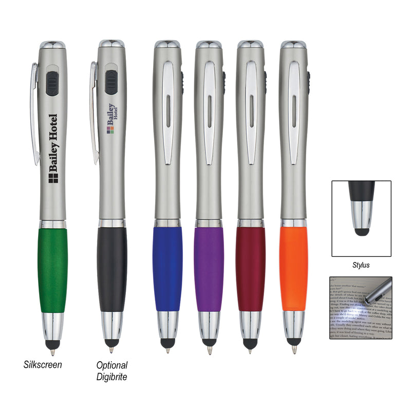 Load image into Gallery viewer, Trio Pen With LED Light And Stylus
