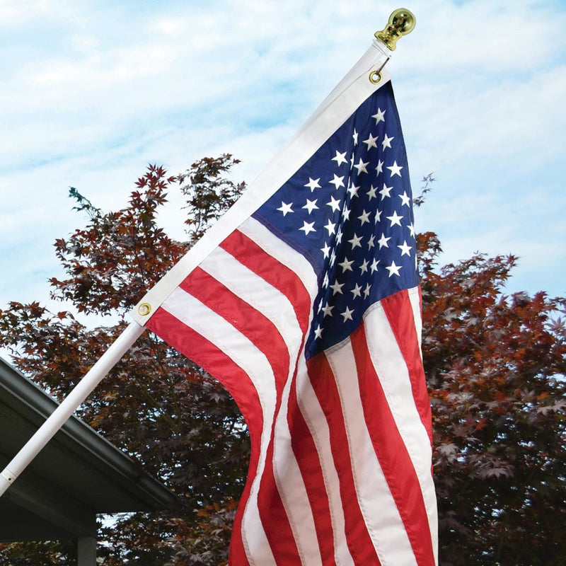 Load image into Gallery viewer, Valley Forge® White Aluminum 6' Pole Kit with 3' x 5' American Flag

