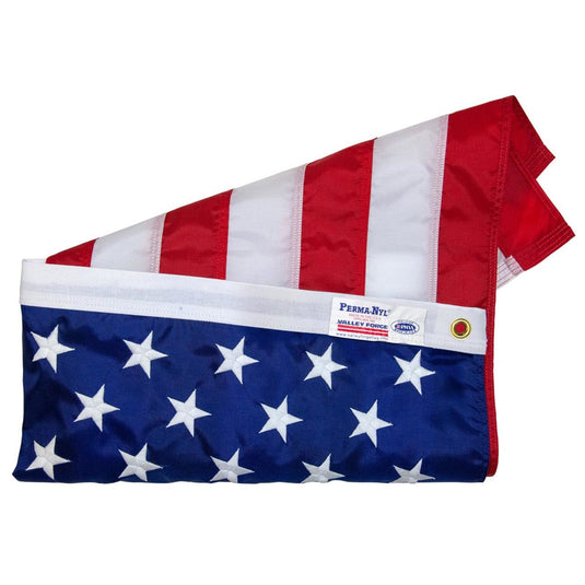 Valley Forge® White Aluminum 6' Pole Kit with 3' x 5' American Flag