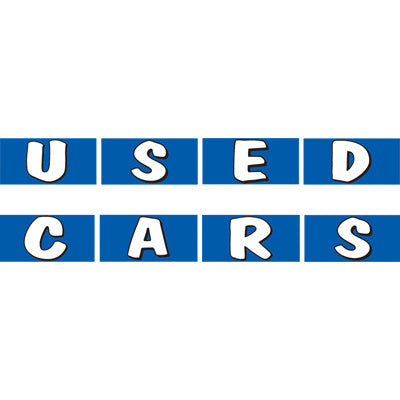 Windshield Banner Used Cars ( Kit of 8 )