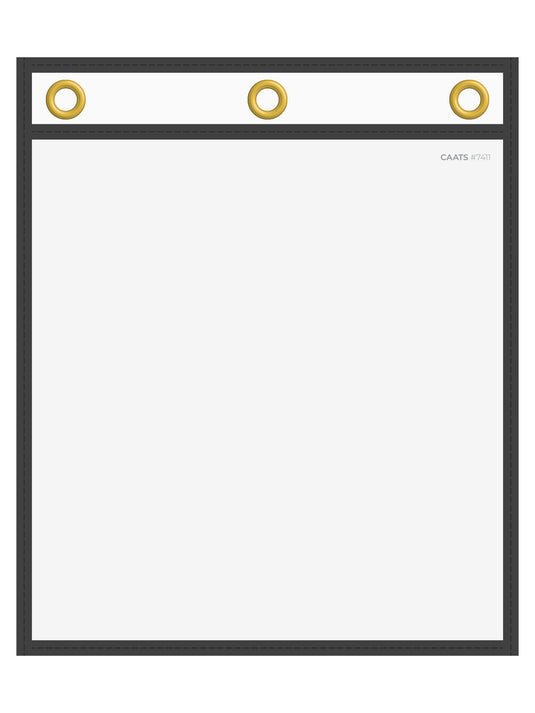 WorkTicket Holder - Black - No Handle - Clear Front & Back - 11